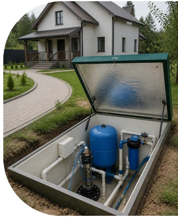 Автономное водоснабжение дома в Полысаеве от 154245 р. | АПаруса-Плс